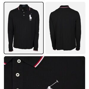 VTG 80s POLO by Ralph Lauren Navy Yellow Burgundy Lightweight Turtleneck Sz XL